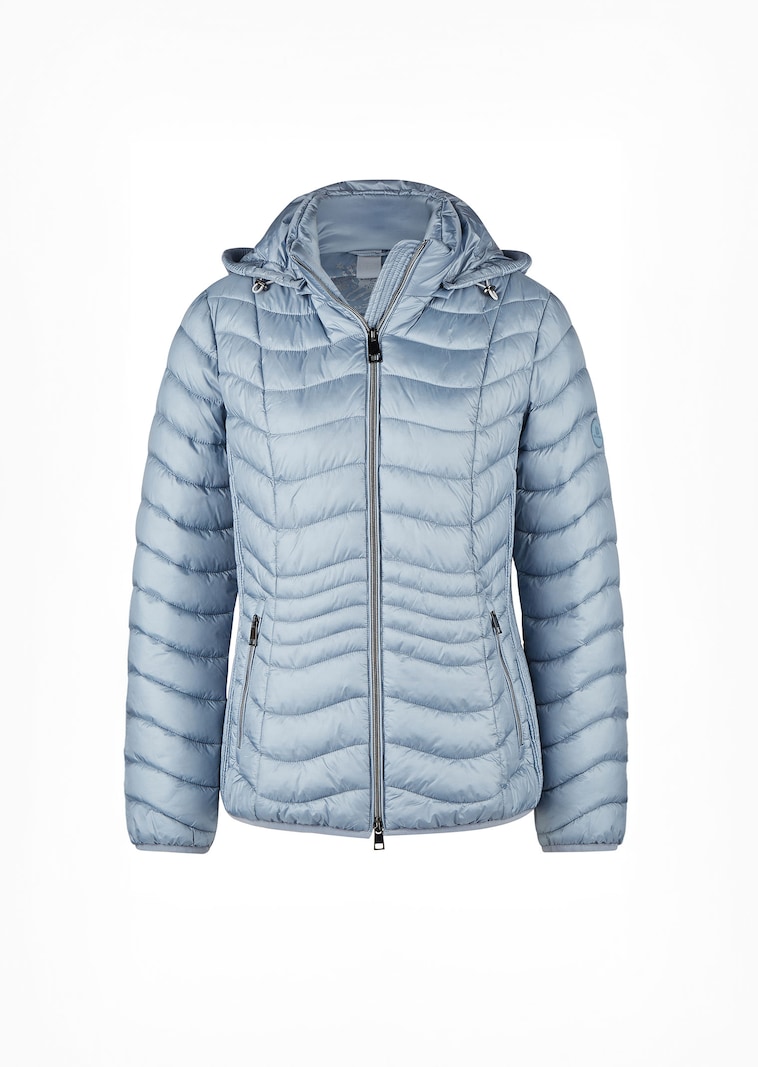 Veste matelassée avec surpiqûres ondulées