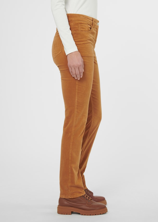 Velvet trousers in five-pocket design 3