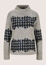 Jacquard sweatshirt met pied-de-poule thumbnail 6