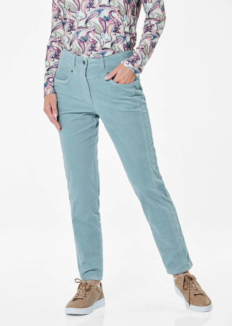 Pantalon en velours aspect sport