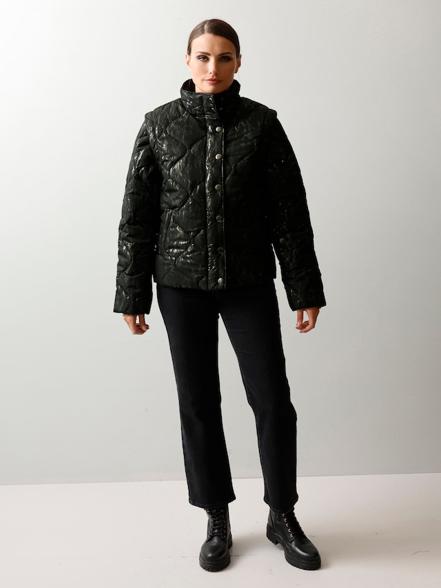 Veste matelassée avec surpiqûres ondulées 1