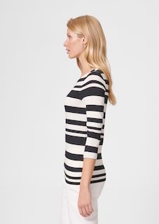 Striped shirt with boat neckline thumbnail 4