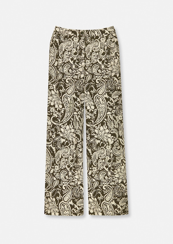 Wide trousers with paisley pattern 5
