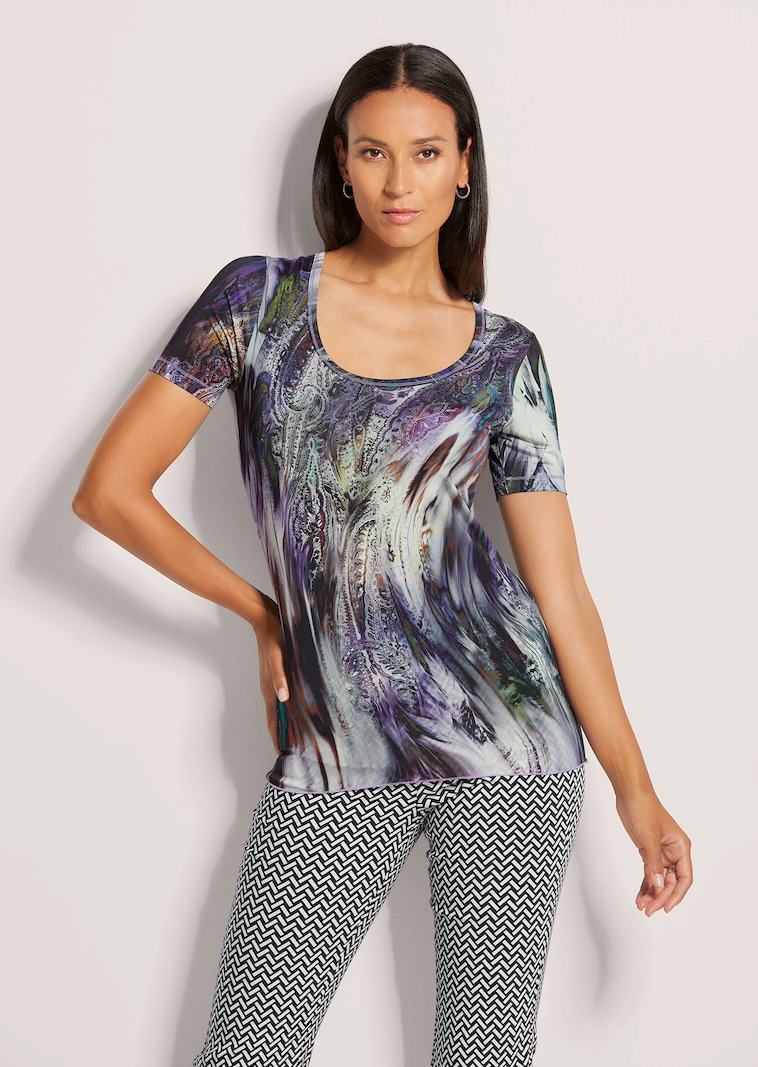 Kurzarm-Shirt mit Unikat-Druck