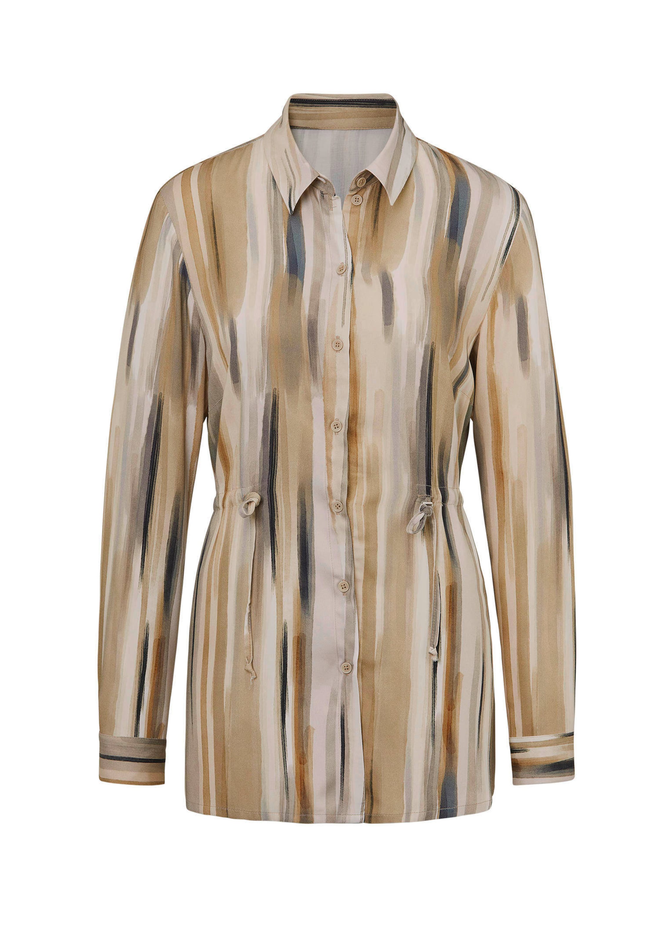 Longbluse mit Bindegürtel