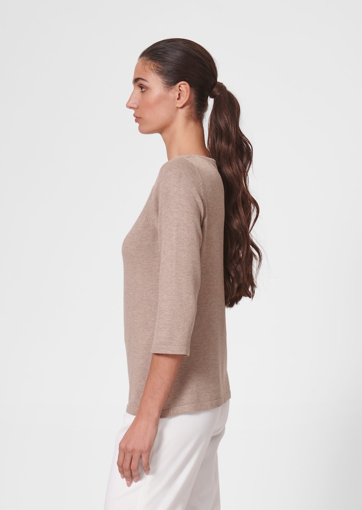 Tricot pullover met boothals 3