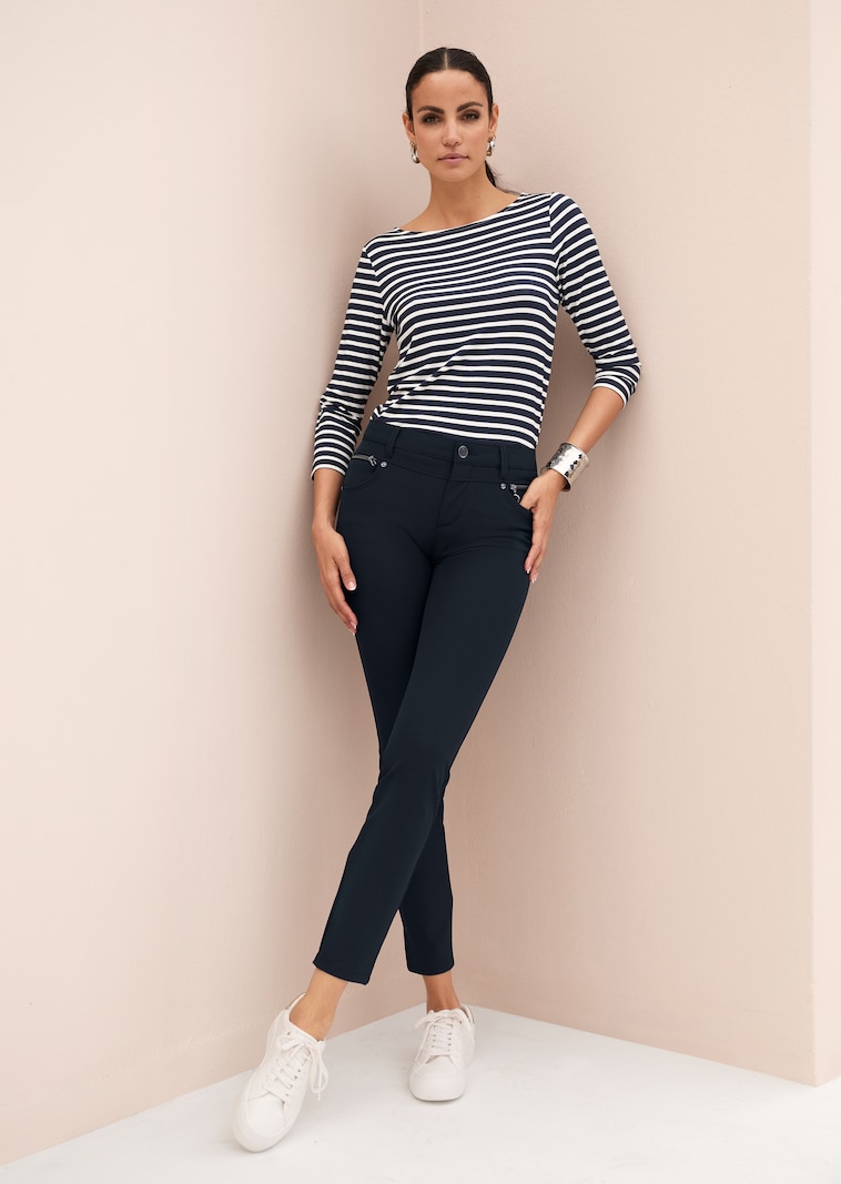 Stretch-Hose mit Zier-Reißverschlüssen