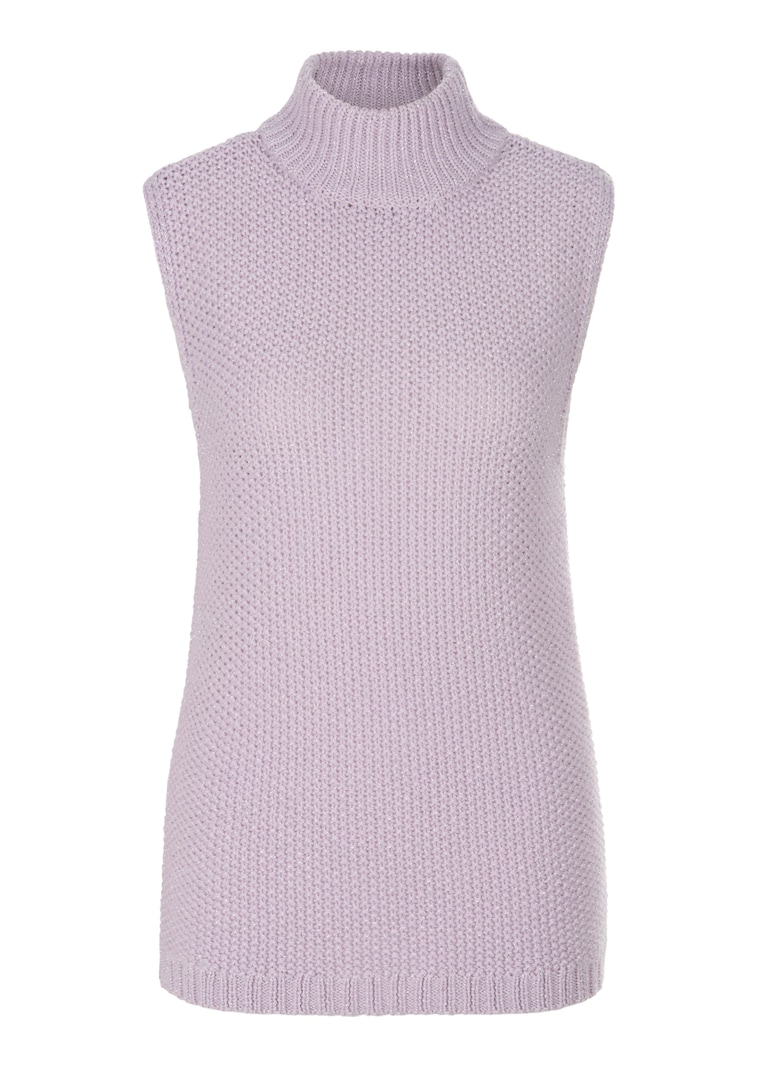 Pullunder mit Reiskornmuster und Glanzeffekt