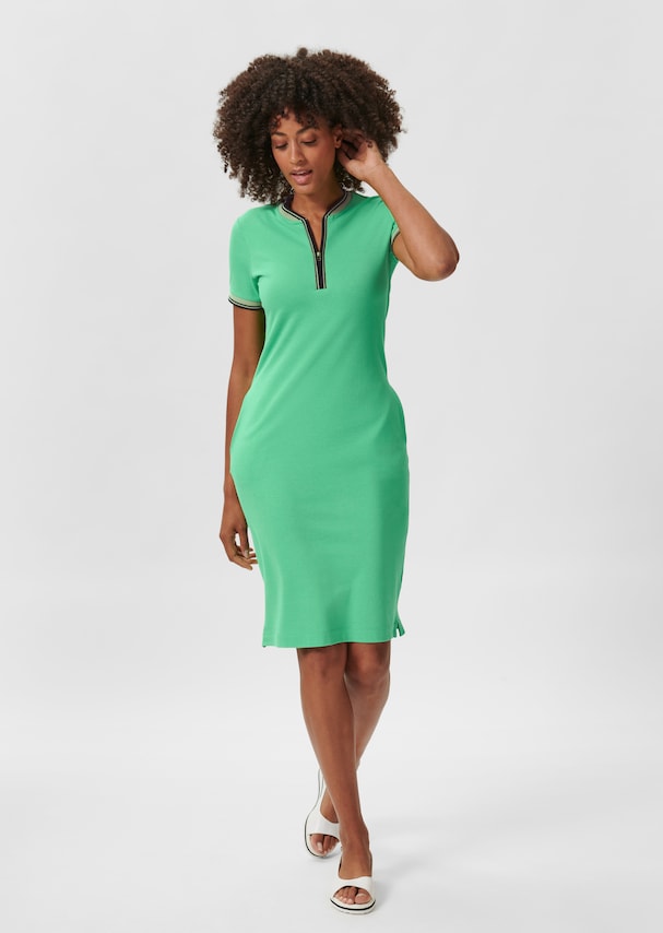 Polo dress with sporty accents 1