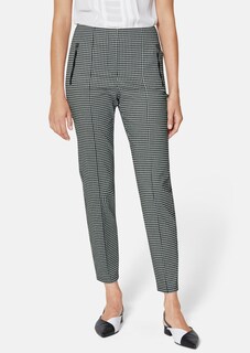 Slim-fit stretch trousers with Vichy check thumbnail 1