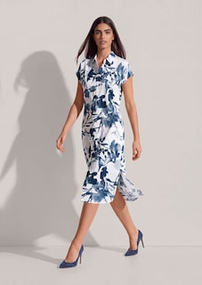 Robe-chemise en viscose avec imprimé fleuri thumbnail 3