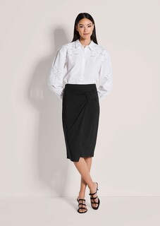 Pencil skirt with wrap effect thumbnail 2