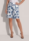 Linnen bermuda met bloemenprint thumbnail 2