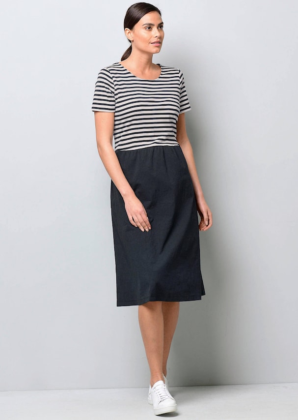 Jerseykleid mit Streifen 1