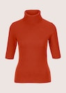 Cashmere roll neck jumper with half-length sleeves thumbnail 6