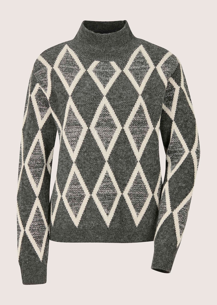 Pullover mit modischem Rauten-Muster