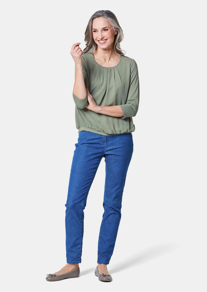 Verzorgd shirt in elegante blouselook