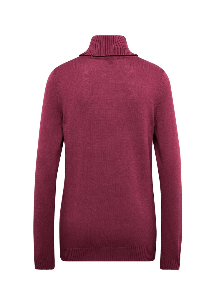 Pullover mit halsfernem Rollkragen