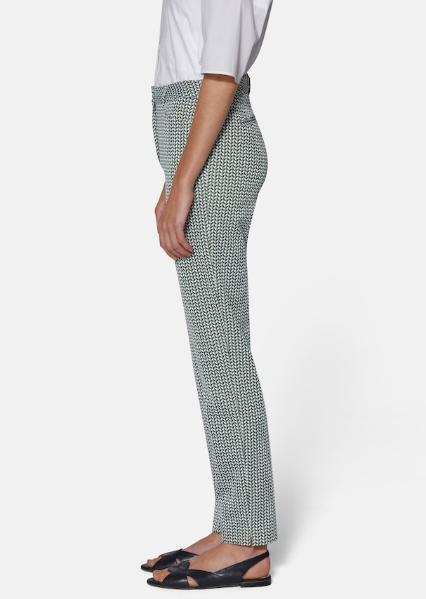 Slim jacquard trousers with a minimalist design 3