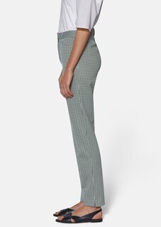 Schmale Jacquard-Hose mit Minimal-Dessin thumbnail 4