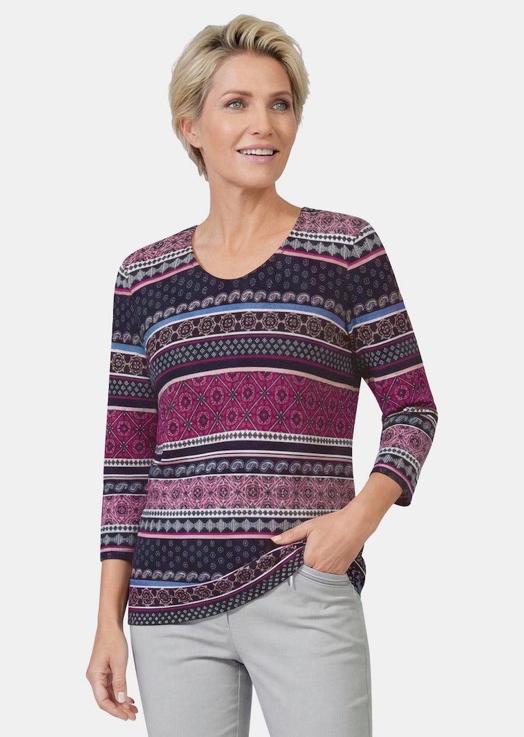 Comfortabel shirt van jersey met 3/4-mouwen