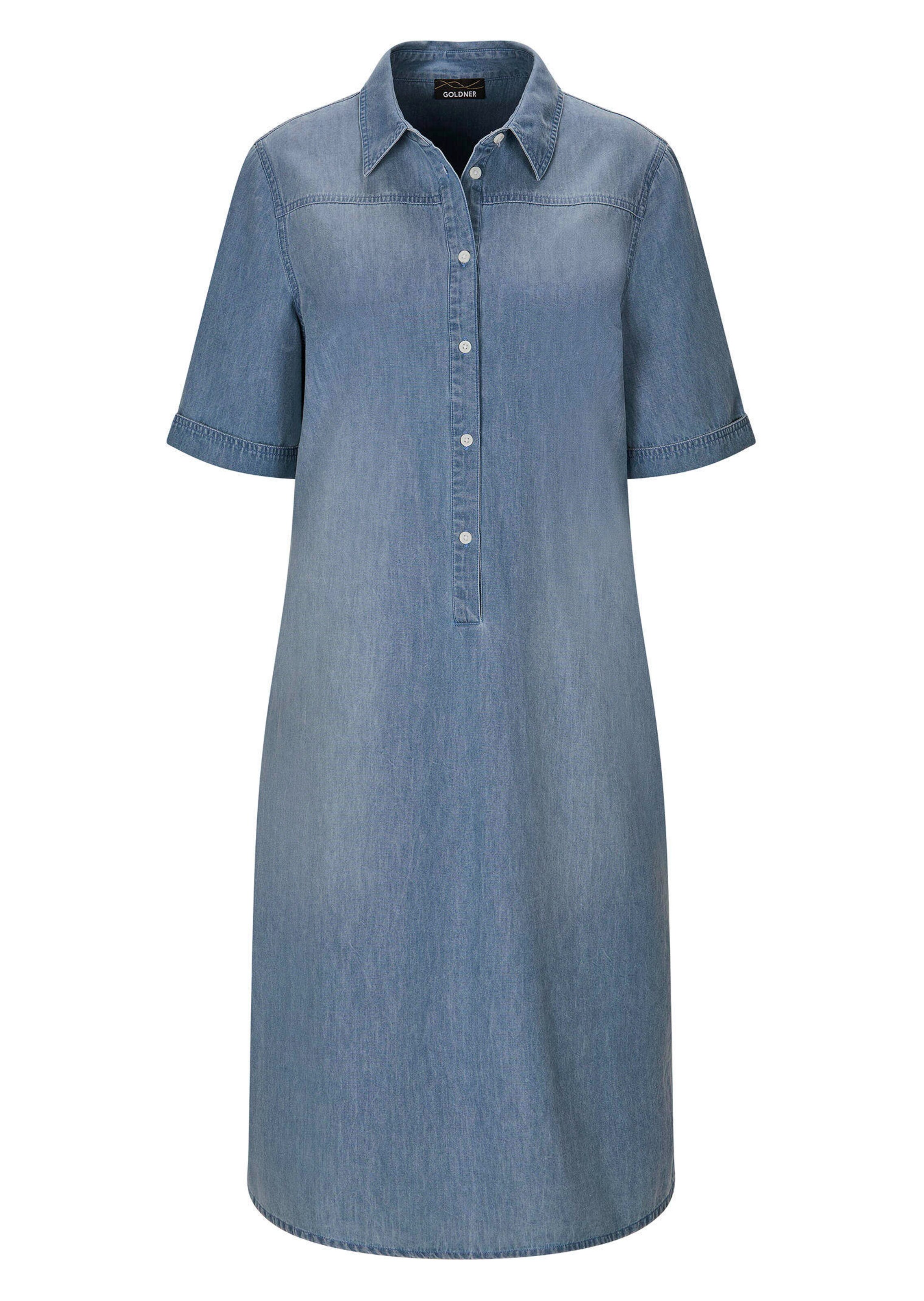 Kleid in Jeans-Optik aus reiner Baumwolle