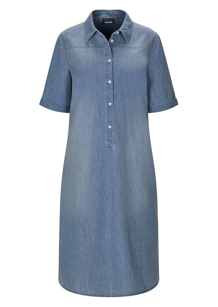 Kleid in Jeans-Optik aus reiner Baumwolle