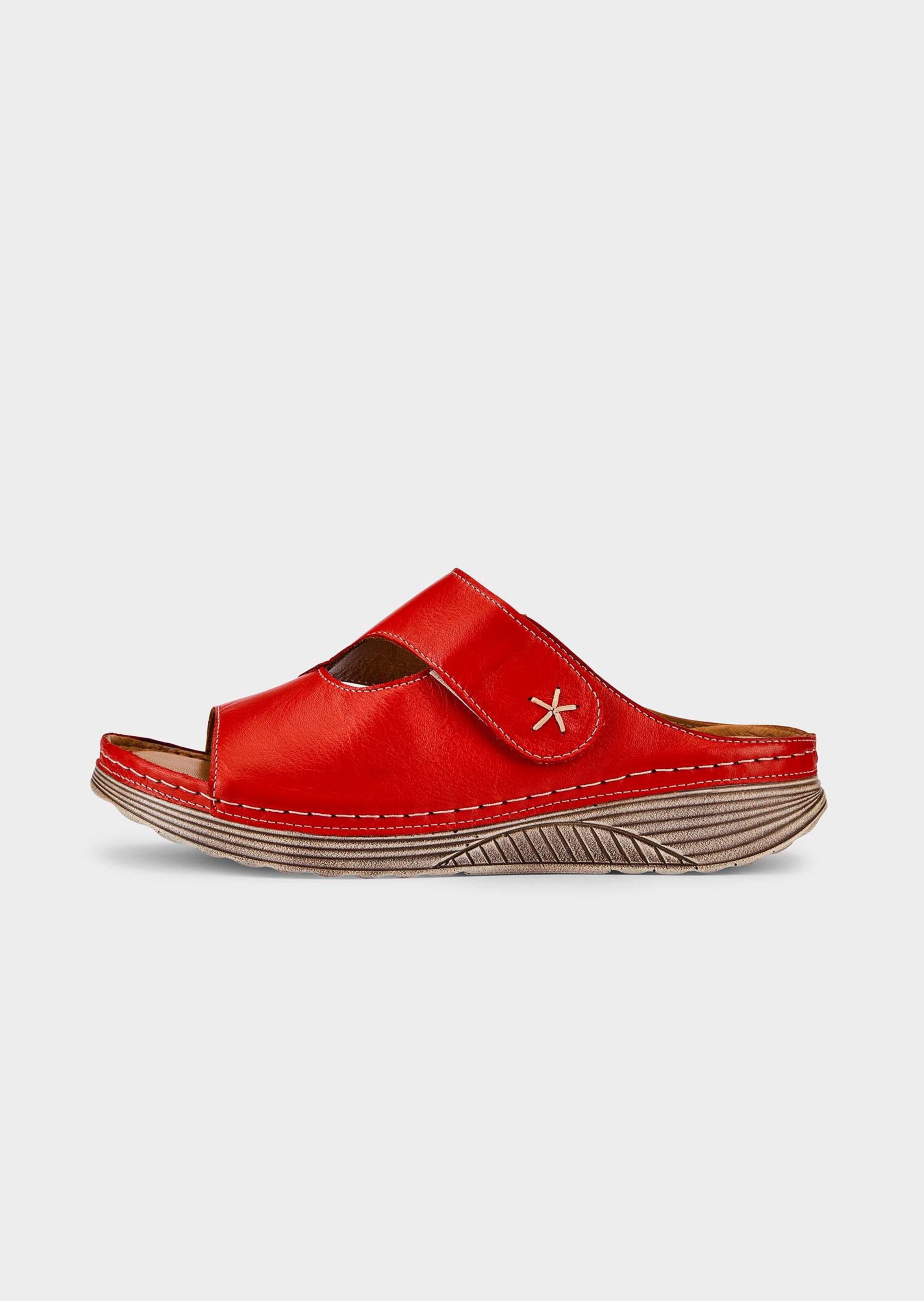 Pantoletten mit seitlichem Klettverschluss