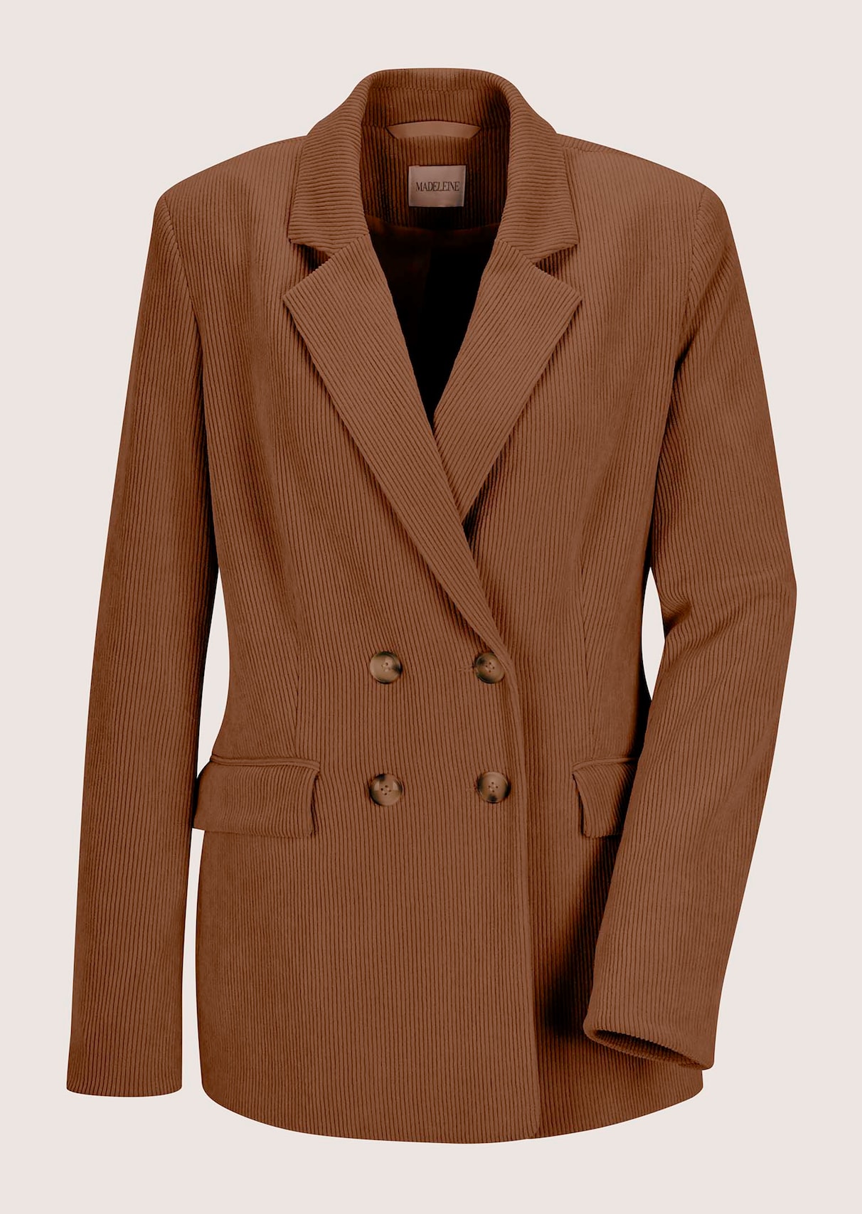 Zweireihiger Blazer in Cord-Optik