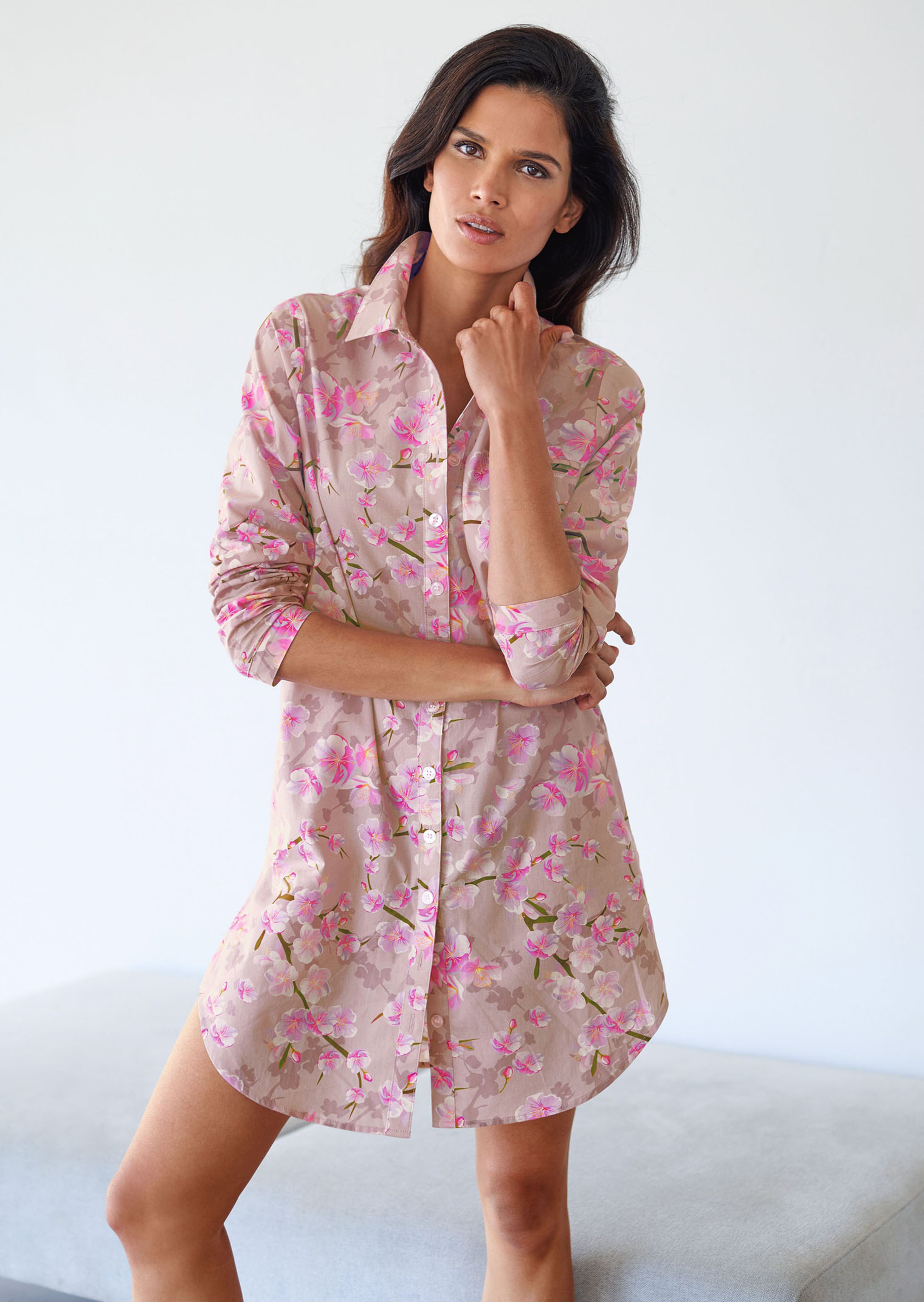 Sleepshirt mit Blütendruck