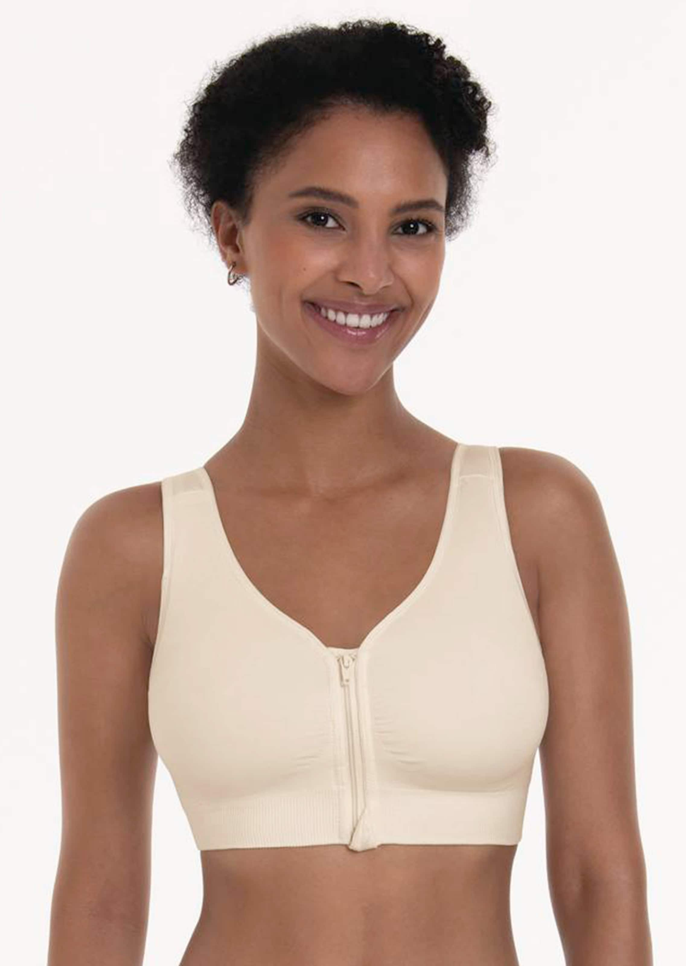 Bustier avec fermeture à l'avant et bonnets mousse amovibles