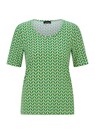 Shirt van viscose met minimalistische geometrische print thumbnail 6