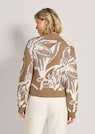 Strickblouson mit Jacquard-Blütendessin thumbnail 3