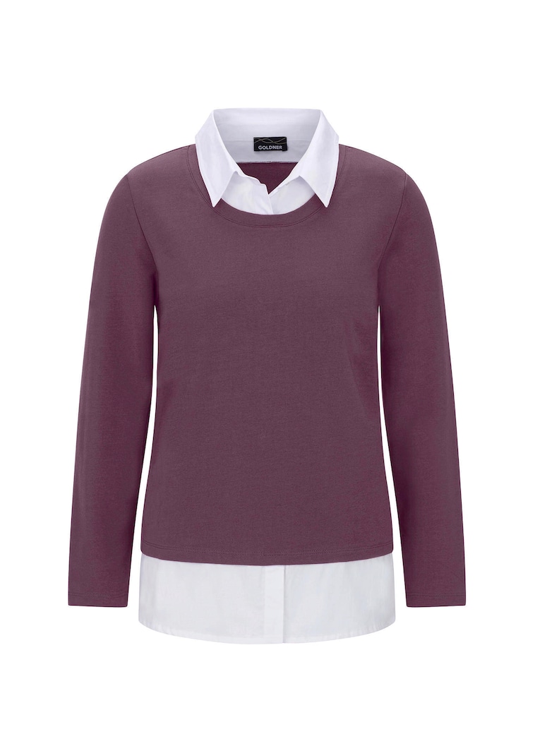 Sweatshirt in 2-in-1-look
