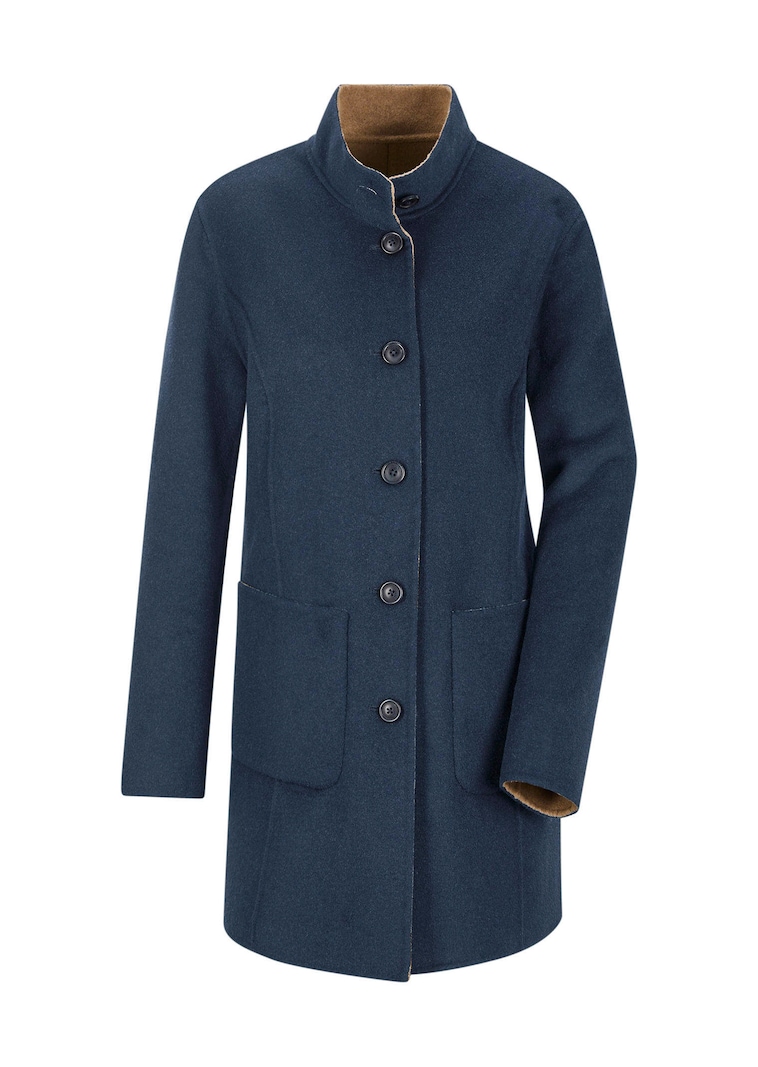 Hochwertiger Wendemantel mit aufwendiger Kantenverarbeitung