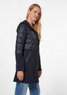 Lange Jacke im Materialmix mit Kapuze thumbnail 4