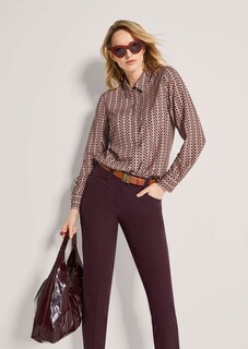 Geschmeidige Bluse mit geometrischem Muster thumbnail 4