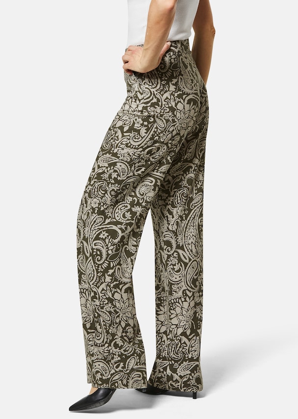 Wide trousers with paisley pattern 3