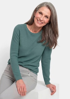 Fijn gebreide tricot pullover met boothals thumbnail 4