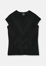 figurbetonter Kurzarm-Pullover mit Struktur-Muster thumbnail 6