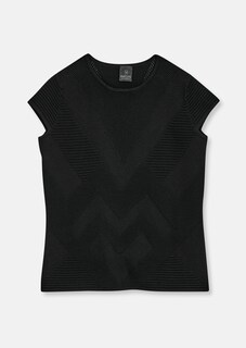 figurbetonter Kurzarm-Pullover mit Struktur-Muster thumbnail 6