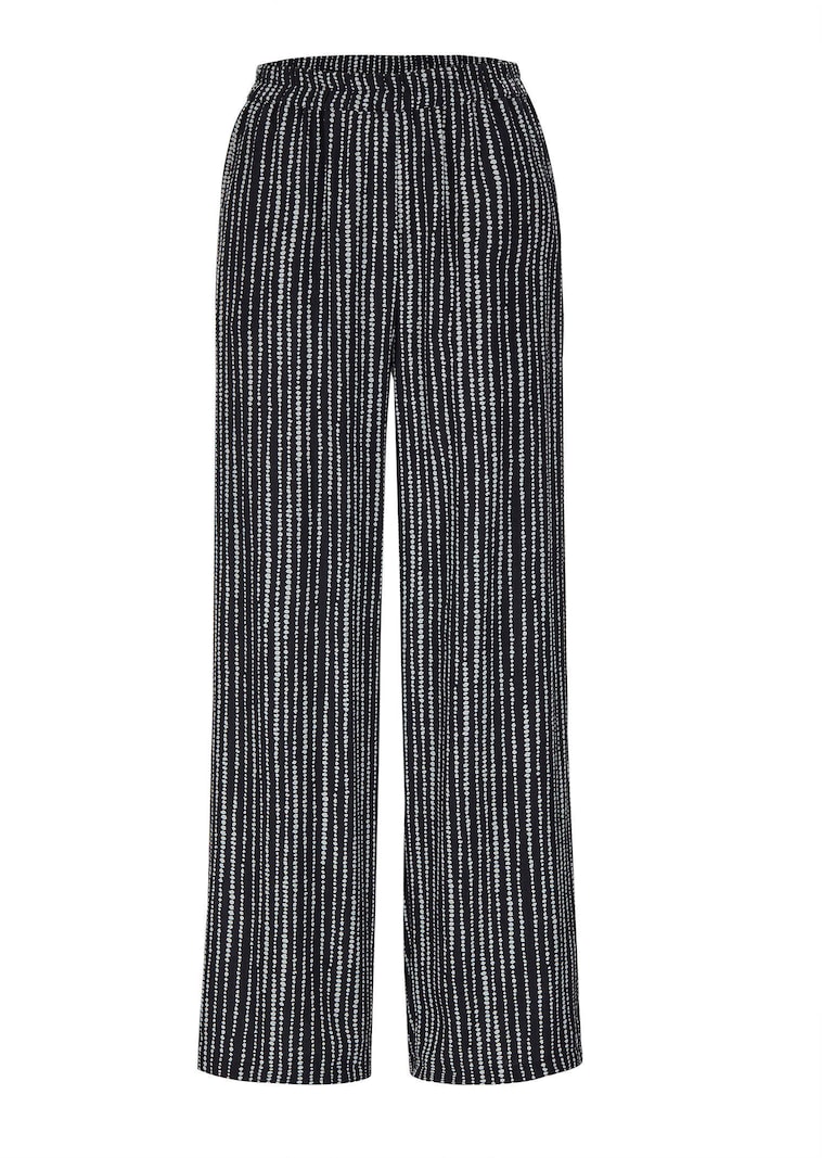 Palazzobroek VERA met een streep- en stippendessin