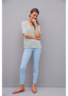 Strakke broek met ritszakken thumbnail 7