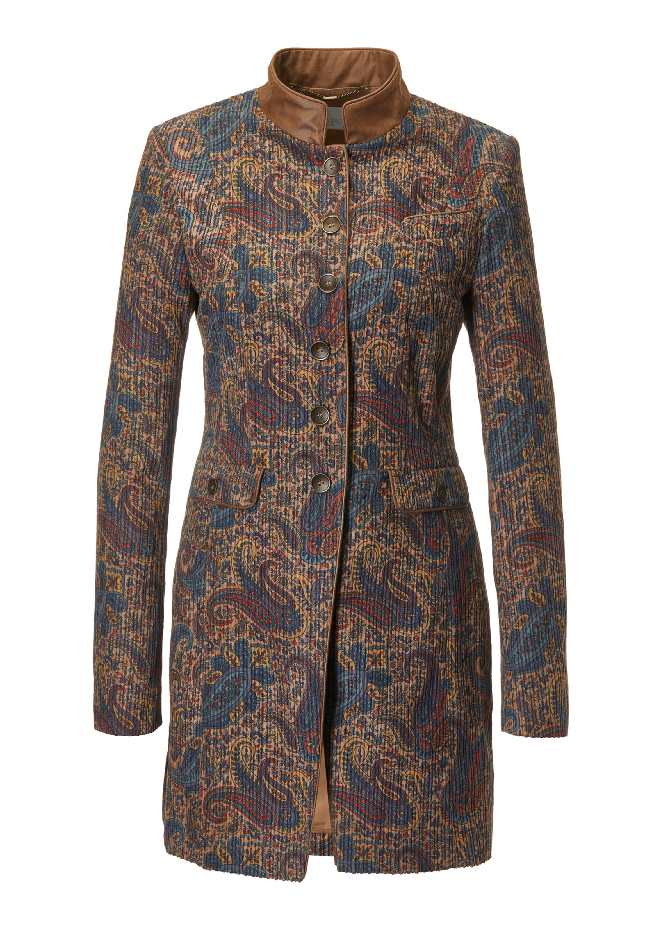 Cord-Gehrock mit Paisley-Muster