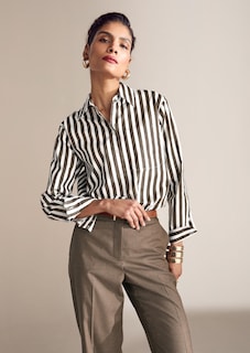 Baumwollbluse mit Streifen thumbnail 1