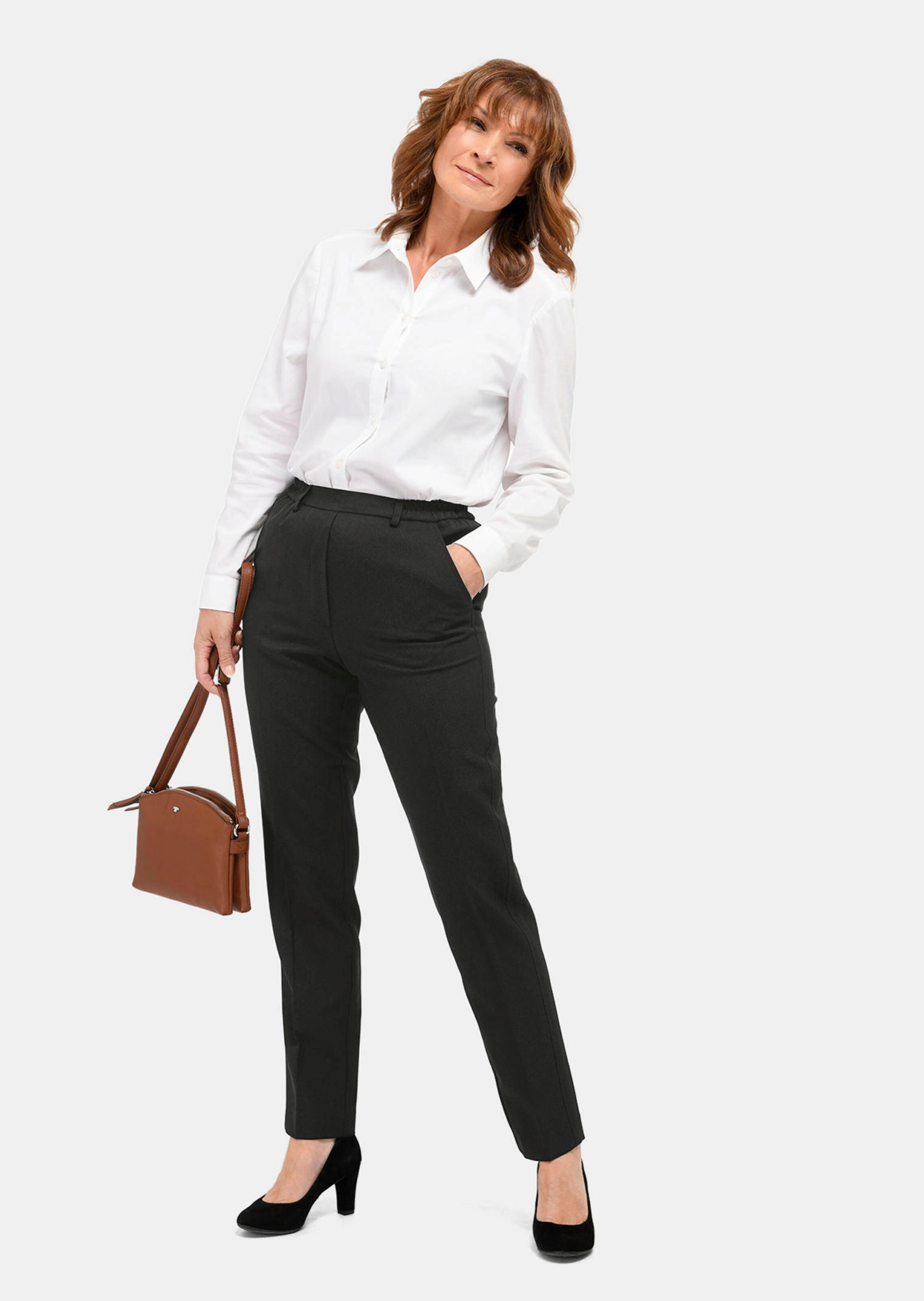 Pantalon de voyage infroissable MARTHA - noir - Gr. 22 de Goldner Fashion