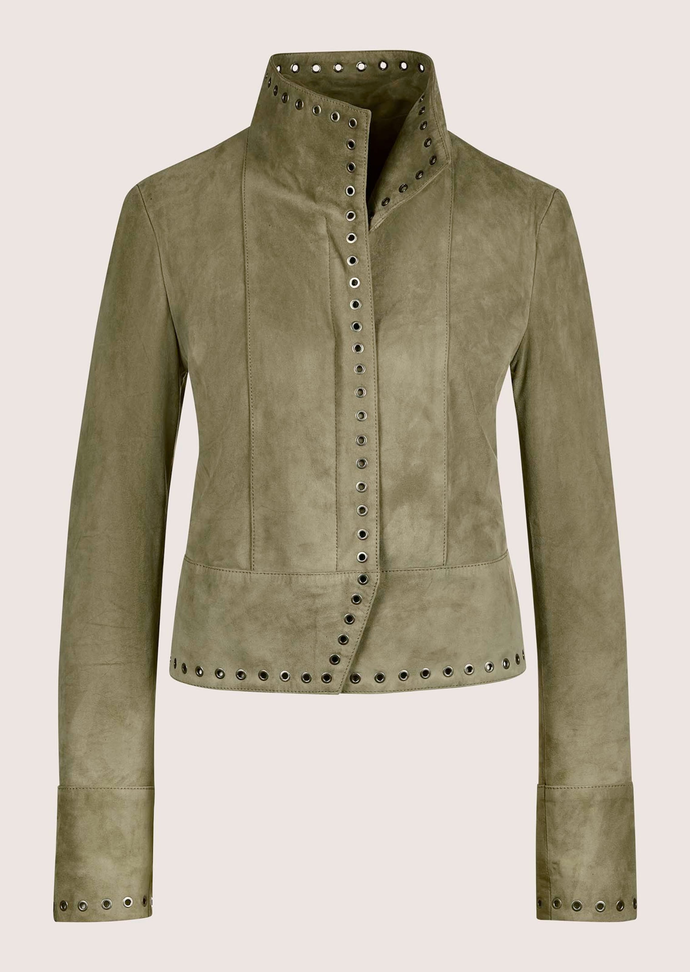 Jacke aus Ziegenvelours-Leder