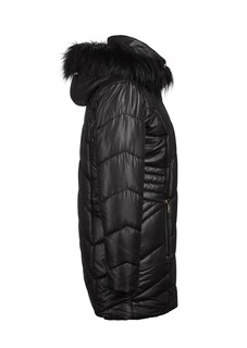Warme Steppjacke mit Kapuze und Fellimitat thumbnail 4