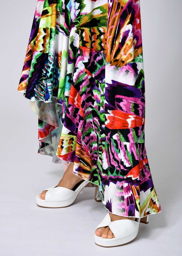 Maxikleid allover in bunten Sommerfarben 3