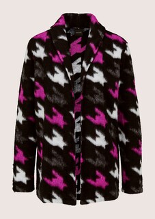 Verschlusslose Shirtjacke mit Hahnentrittmuster thumbnail 6